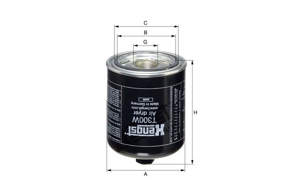 Elemento  Filtro Secador Ar 114,124T,R,G